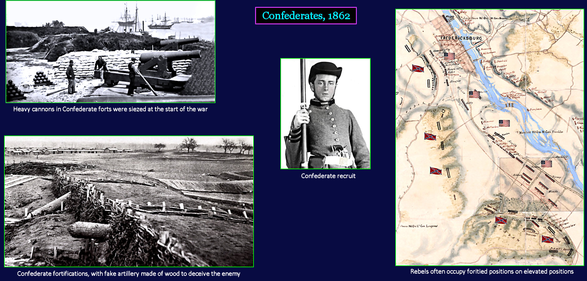 Confederate fortifications,1862